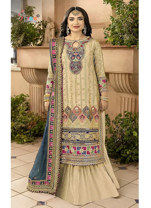 S 5031 By Shree Fabs Organza Designer Salwar Suits Wholesalers In Delhi